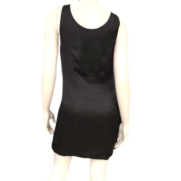 H&M Black Satine Drape Dress size 6 - Picture 5 of 6